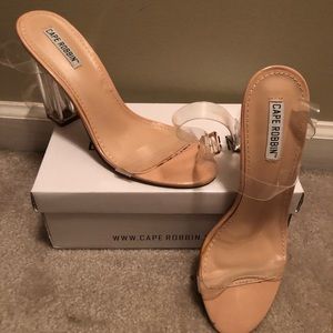 Clear Nude heels